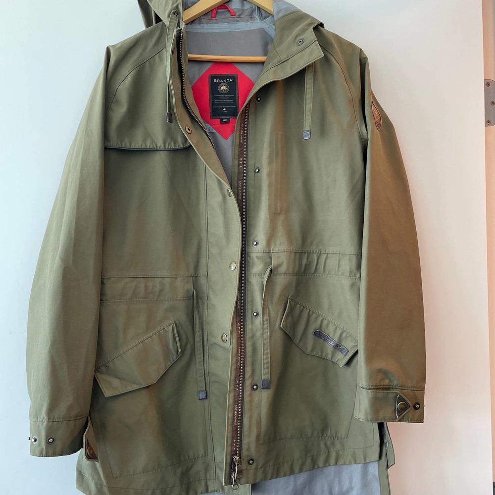 Medium Canada Goose BRANTA military green lightweight waterproof coat